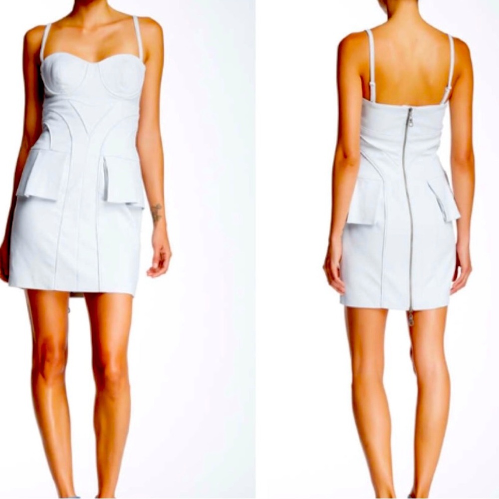 L.A.M.B Bodycon, Glacier Blue, Peplums Mini Dress
